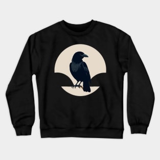 Cute little black crow side profile Crewneck Sweatshirt